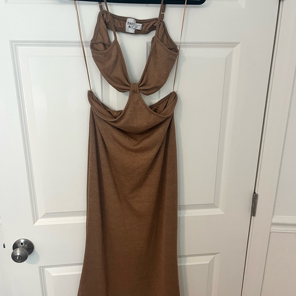 Princess Polly Brown cut out maxi dress